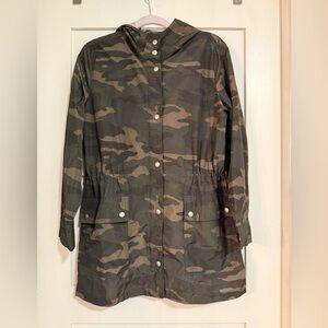 Jcrew camo rain jacket
